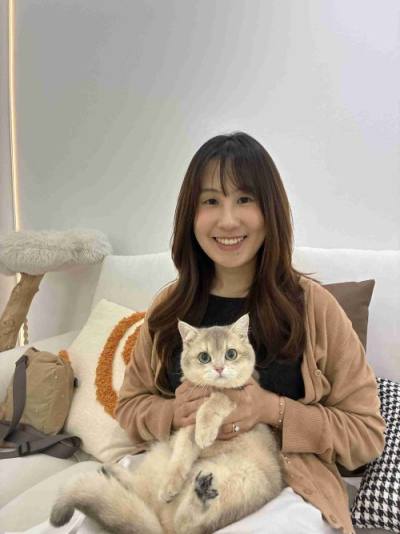 British Shorthair family with their CatzillaSG kitten in Singapore